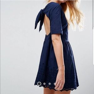 NWT ASOS Eyelet Lace Open Back Dress